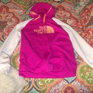 North face zip up hoodie